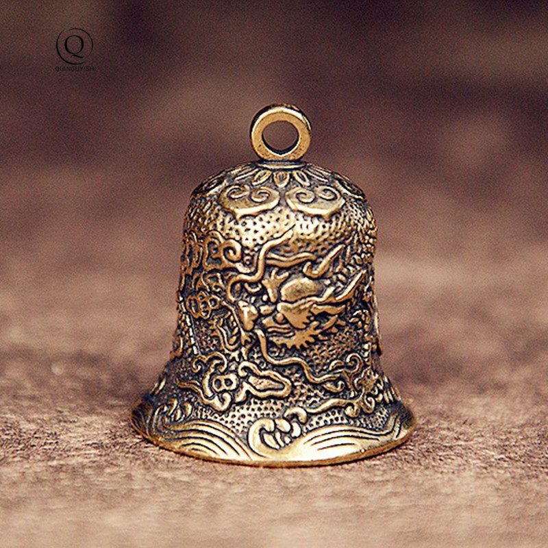 Vintage Collectible Bells - Sino de bronze vintage esculpido dragão