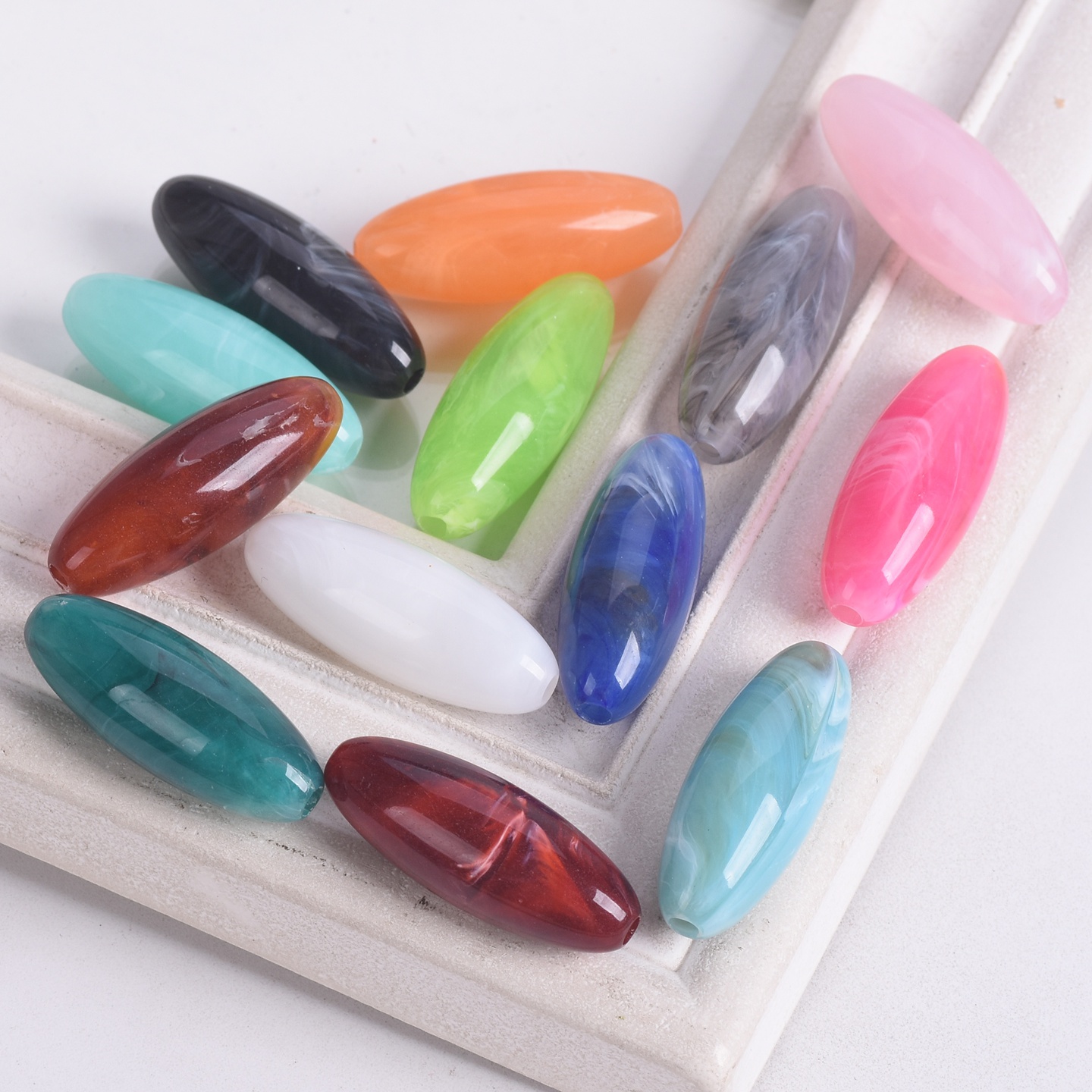 Vintage Collectible Marbles - 10 peças de contas soltas de