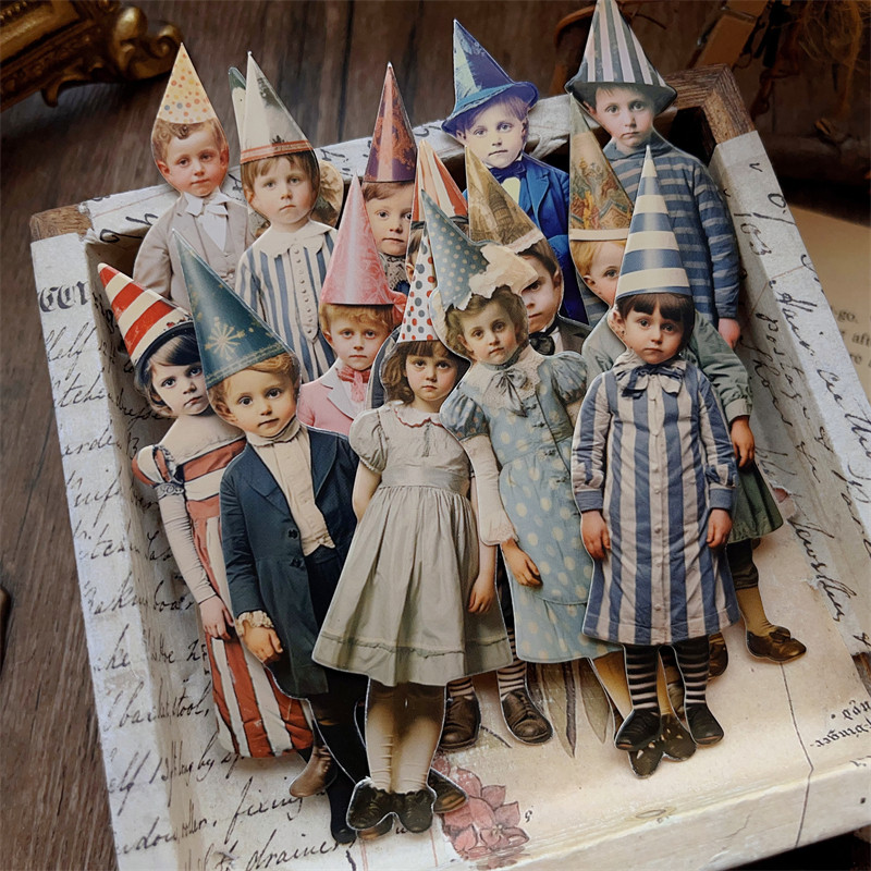 Vintage Collectible Dolls - 15 Peças de Papel Decorativo Vintage