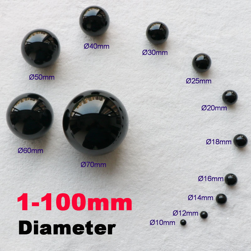 Vintage Collectible Marbles - Esferas de Vidro Preto 1-100mm para