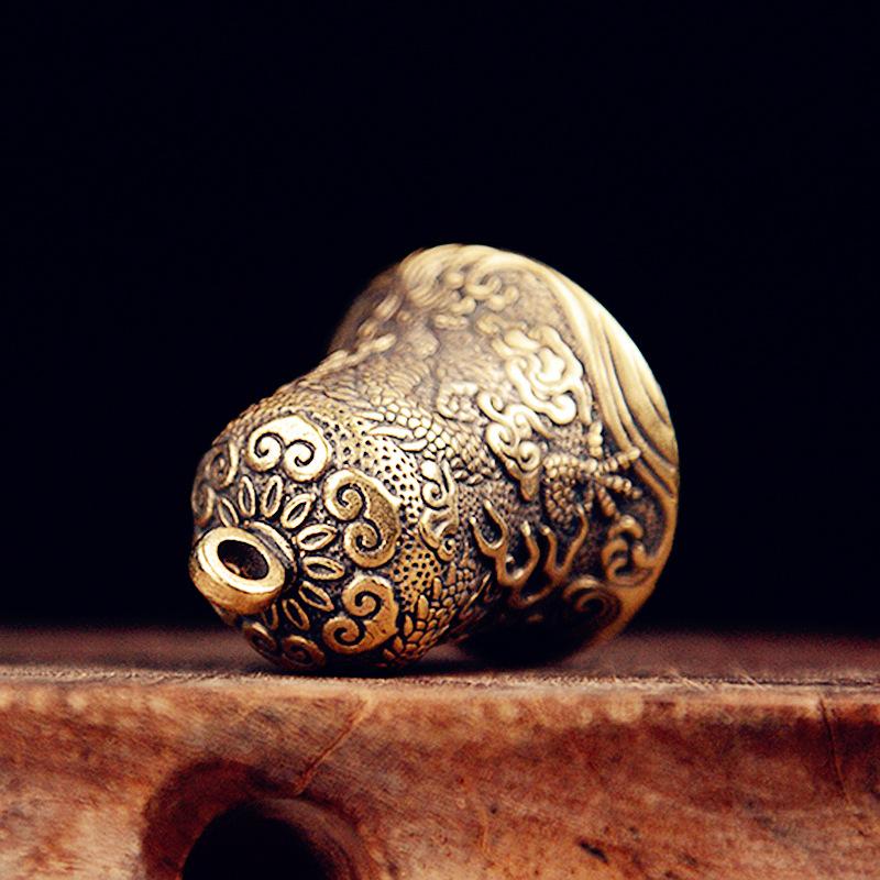 Vintage Collectible Bells - Sino de bronze vintage esculpido dragão