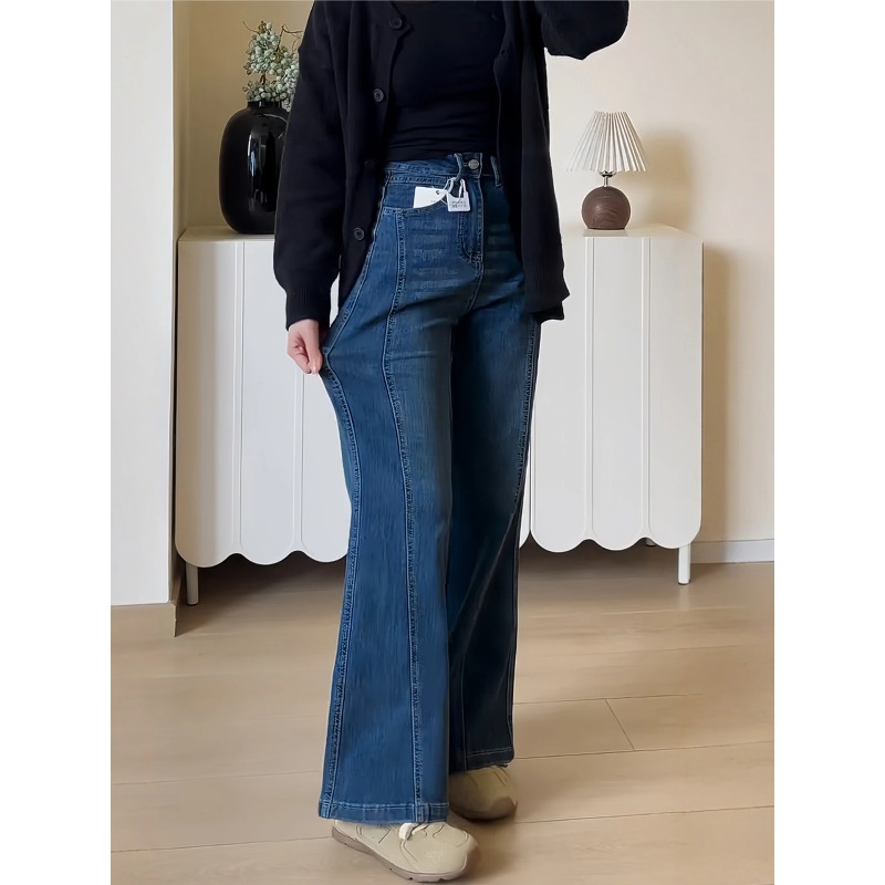 Vintage Collectible Bells - Outono elástico sino bot jeans feminino