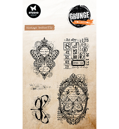 Borboleta vintage grunge coleç - Collectible Vintage Greeting Cards avaliação e preço