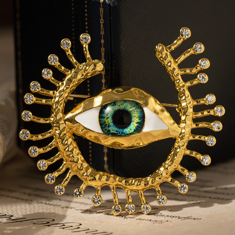 Crachás de mau olhado azul vin - Collectible Vintage Brooches avaliação e preço