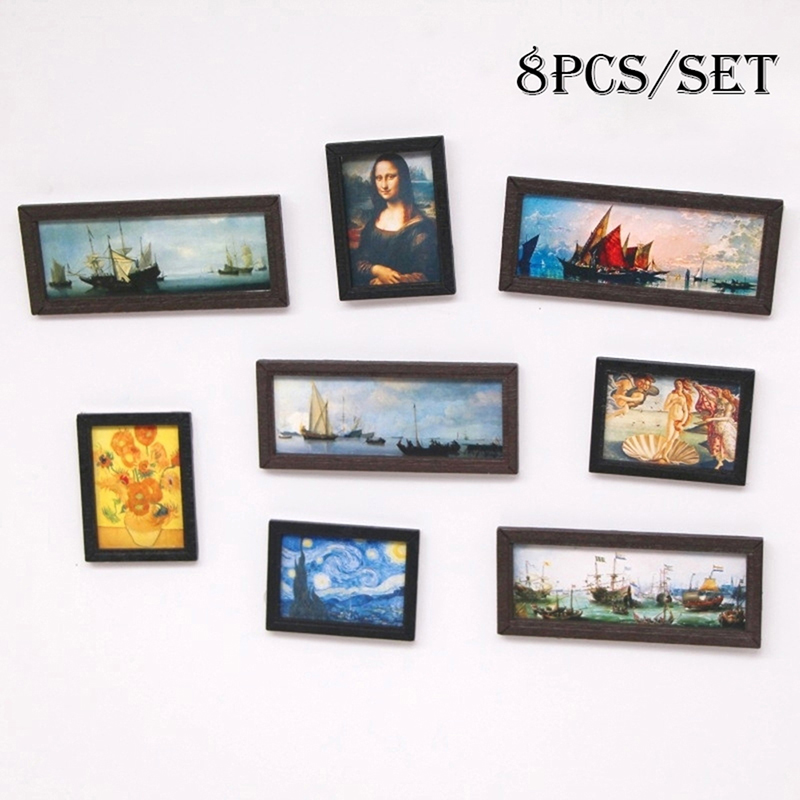 8 pçs/set 1:12 casa de bonecas - Vintage Collectible Dolls avaliação e preço