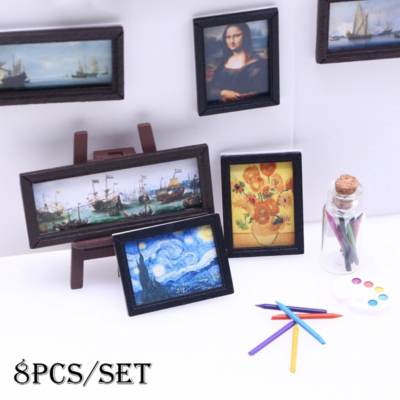 8 pçs/set 1:12 casa de bonecas - Vintage Collectible Dolls avaliação e preço